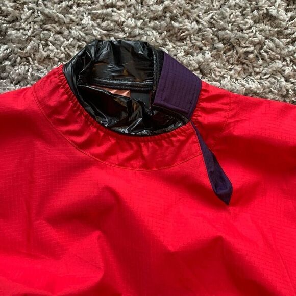 Patagonia Splash Red Pullover Rain Resistant Windbreaker Packable JACKET MENS La - Picture 5 of 7